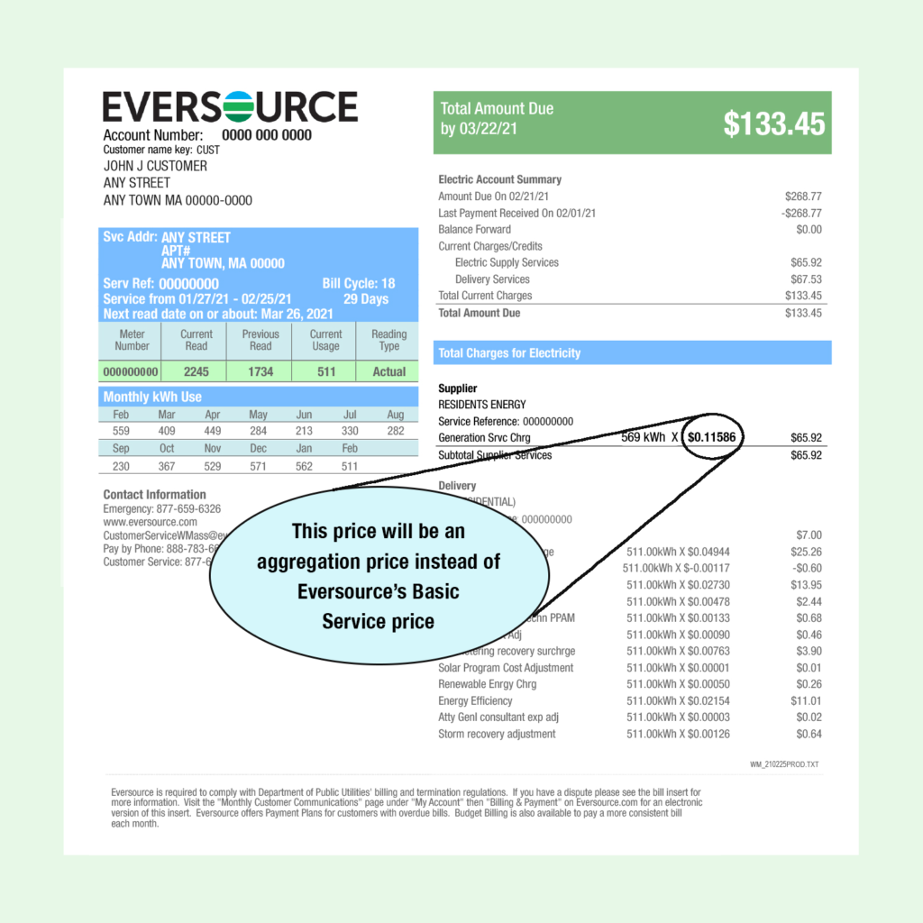 Eversource sample bill pg 2 explained